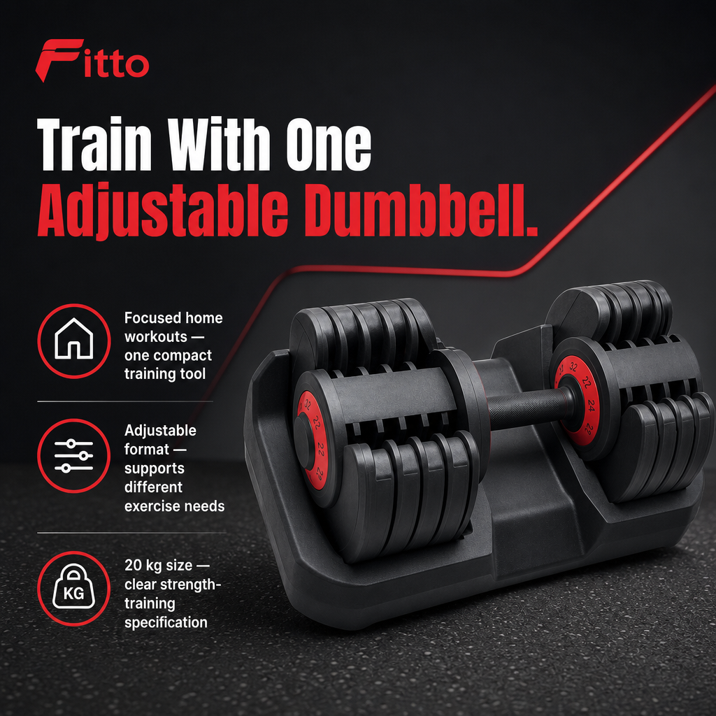 48 Pieces Adjustable Dumbbells for Home Strength Training, 20 kg
