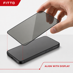 144 Pieces 5D Privacy Tempered Glass Screen Protectors for A16 4G, 9H Hardness