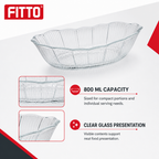 96 Pieces Glass Serving Bowl and Casserole, 800 ml Clear Boat-Shaped Dish, 1 Piece