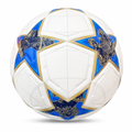 60 Pieces Football Size 5, White with Blue and Gold Star Design, 1 Piece