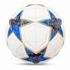 60 Pieces Football Size 5, White with Blue and Gold Star Design, 1 Piece