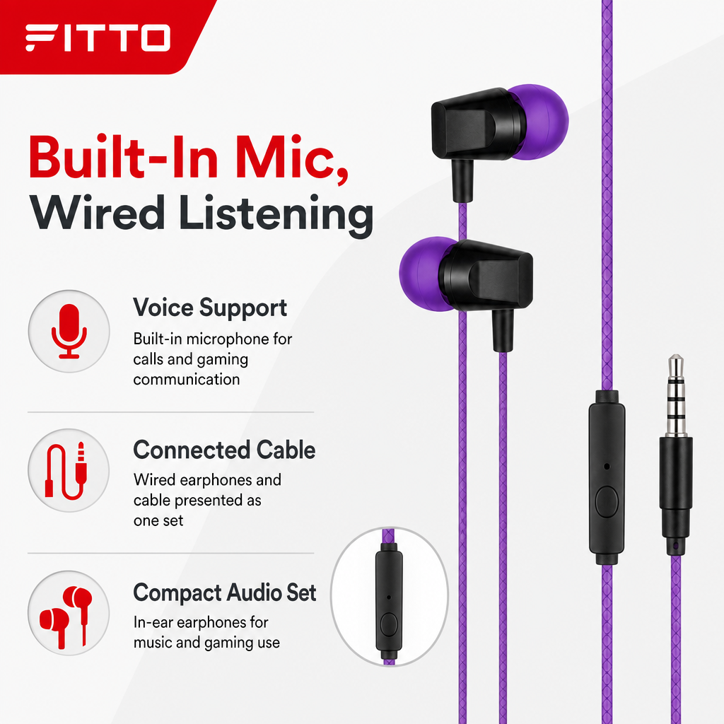 240 Pieces Wired Earphoneses with Built-In Microphone for Gaming and Music, Single Set