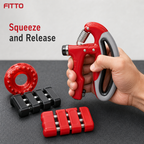 96 Pieces Hand Grip Strengthener Set, 5-Piece Hand Exerciser Kit for Grip and Forearm Training
