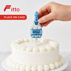 144 Pieces Bottle-Shaped Birthday Cake Topper Candle, Blue, 1 Piece