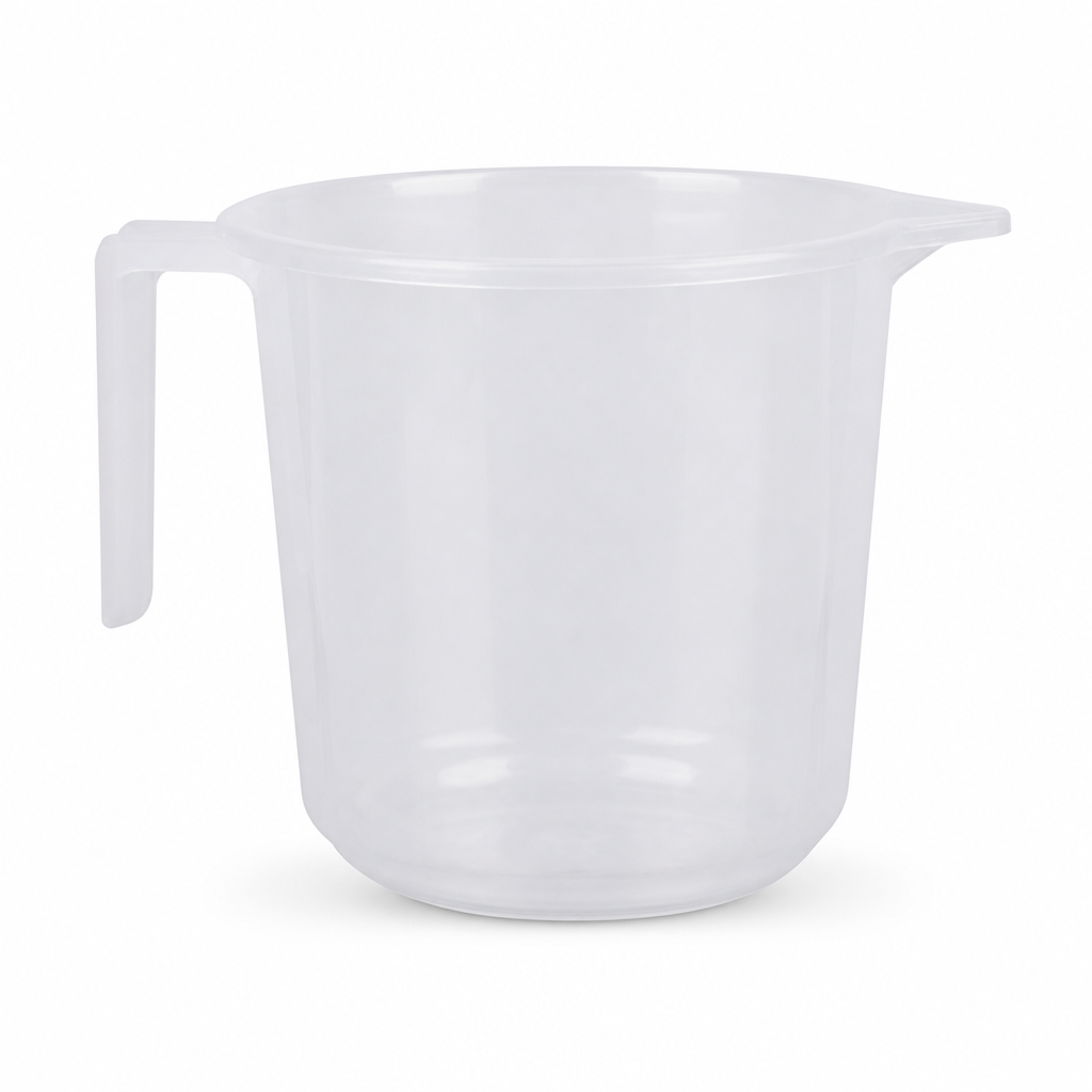 144 Pieces Transparent Plastic Pouring Mug with Handle, 1.5 Litre
