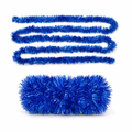 120 Pieces Blue Tinsel Decoration 7 cm x 12 m, 2 Pieces for Party Backdrops, Tables and Displays
