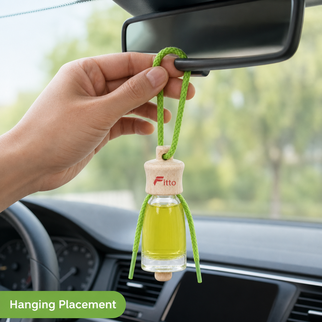 96 Pieces Car Air Fresheners Wood Hanging Lemon Scent for Vehicle Interiors