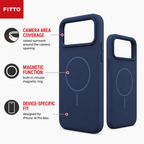 120 Pieces Silicone Magnetic Phone Cases with Raised Camera Protection for iPhone 14 Pro Max, Navy Blue
