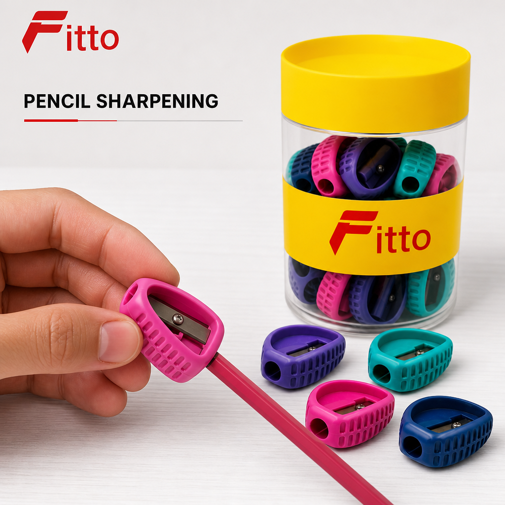 96 Pieces Colourful Pencil Sharpeners in Storage Jar, Assorted Manual Sharpeners for Pencils