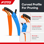 96 Pieces Curved Pruning Saw with Scabbard, 45 cm, Orange, 1 Piece