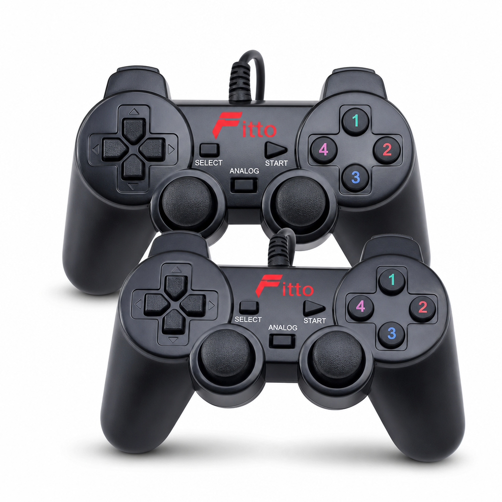 96 Pieces USB Game Controller Sets, 2-Piece Dual-Controller Bundle