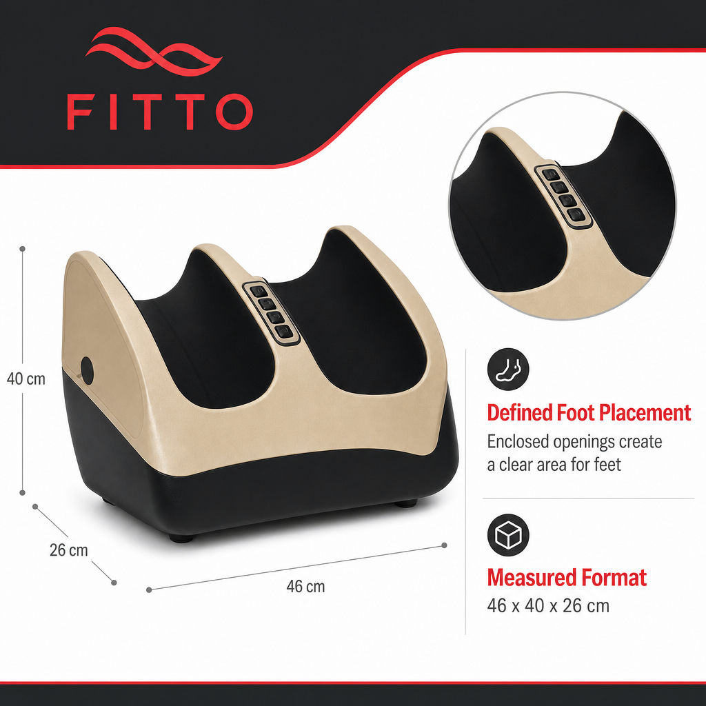 48 Pieces Electric Foot Massager, Beige and Black, 1 Piece, Enclosed Foot Placement Design