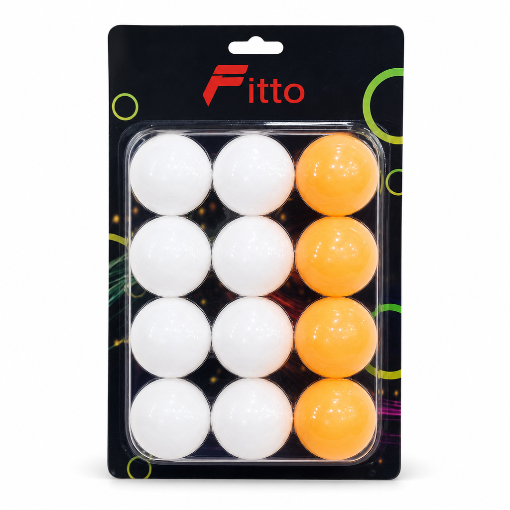 120 Pieces Table Tennis Balls, 12-Piece Blister Pack, Assorted White and Orange