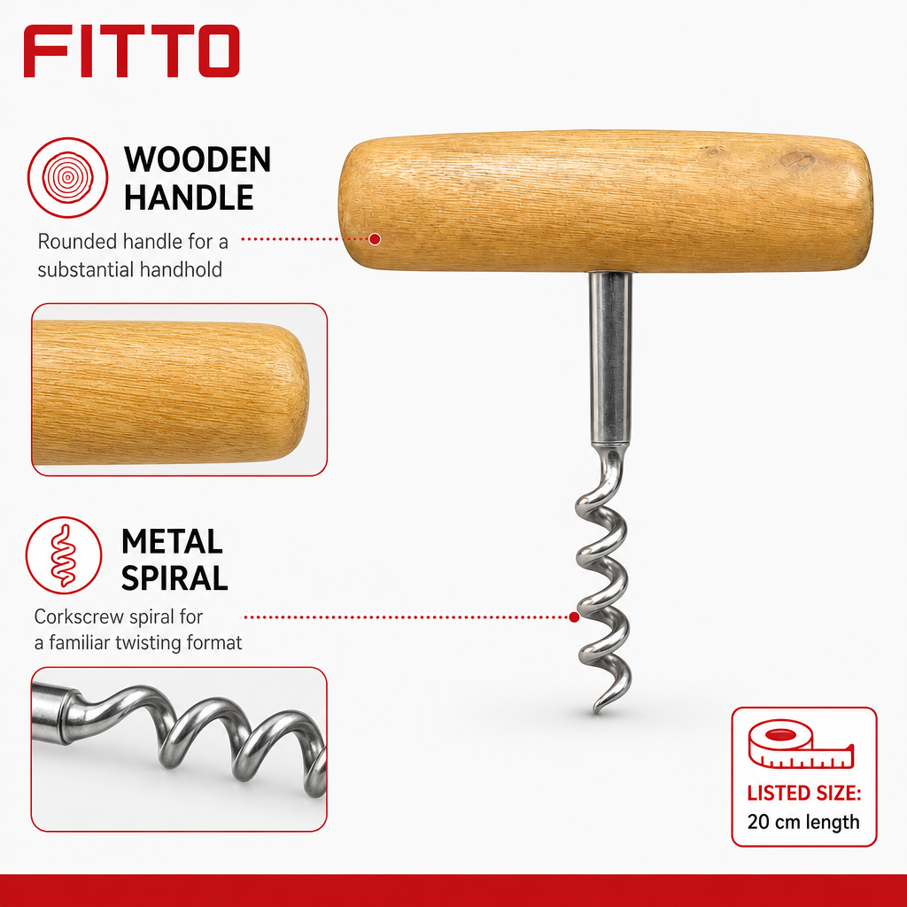 240 Pieces Corkscrews with Wooden Handle, Metal Spiral Wine Bottle Opener, 1 Piece