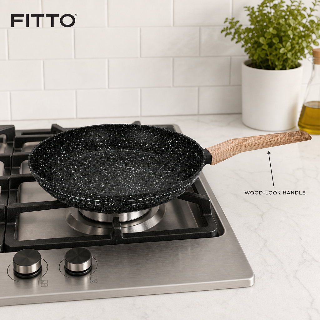 60 Pieces Forged Aluminium Frying Pan Without Lid, 20 x 4 cm, Black