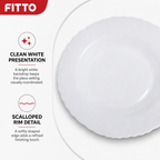 96 Pieces Opal Glass Dinner Plate, 10 Inch, White Round Tablewares