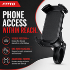 96 Pieces Adjustable Handlebar Phone Holder with One-Hand Operation, Black