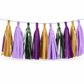 240 Pieces Assorted Colour Tassel Garland, 2 m x 15 cm, 12 Pieces for Party Decorations