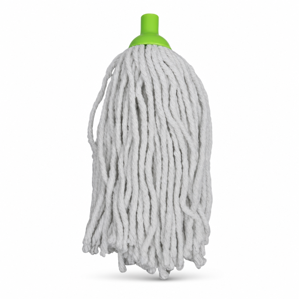 96 Pieces Cotton Mop Heads, 250 g, Grey and Green, Replacement Floor Cleaning Head