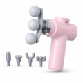 72 Pieces Mini Facial Massage Gun, 4 Massage Heads, LCD Display, Type-C Port, Pink, 1 Piece