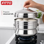 48 Pieces Stainless Steel Idli Steamer Small Round Cookwares for Steamed Idli Preparation