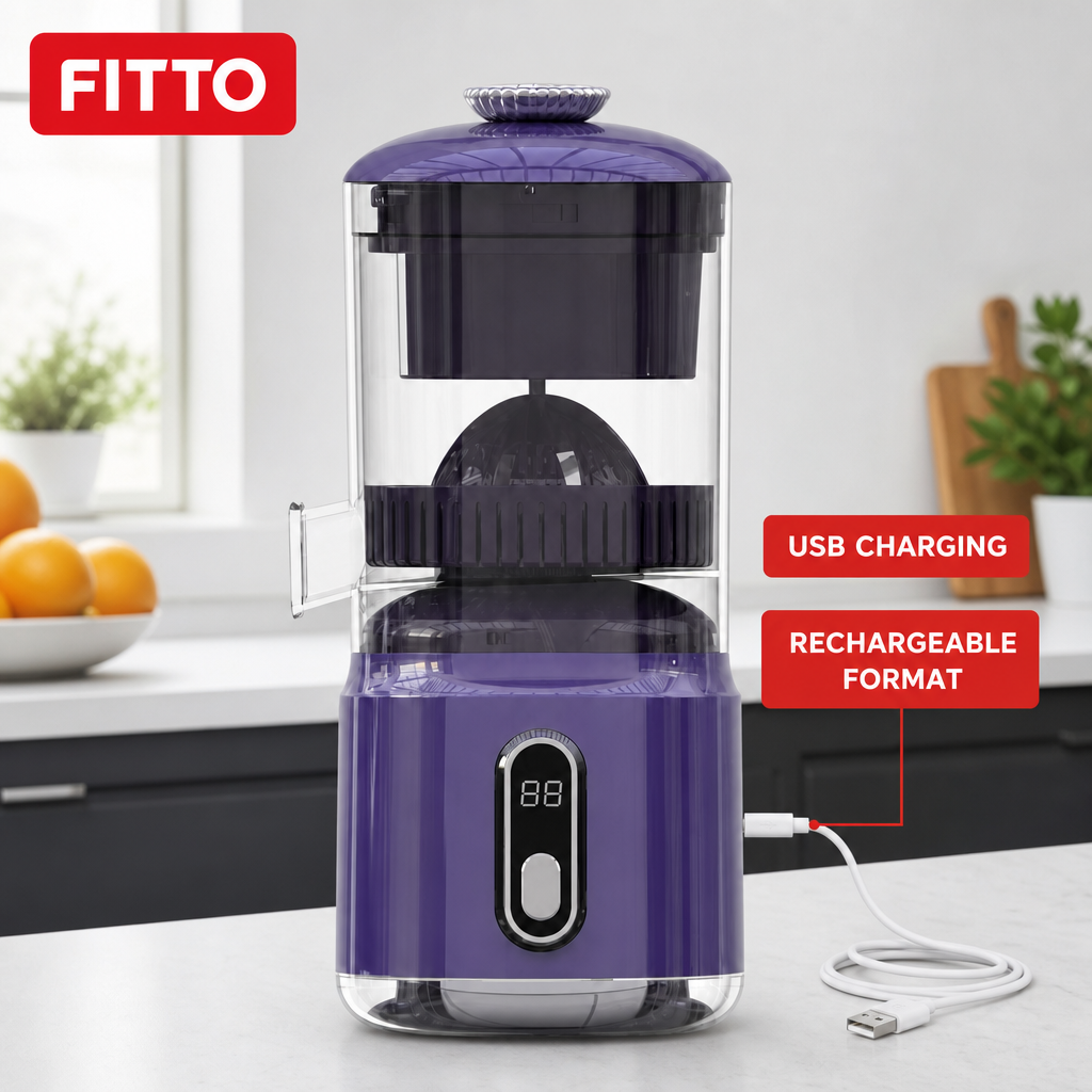 48 Pieces Rechargeable Citrus Juicers with USB Charging, Purple, Single Unit