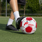 72 Pieces Football Size 5, White Ball with Coloured Panels for Training, Practice and Recreational Play