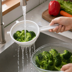 72 Pieces Plastic Mesh Kitchen Strainers with Handle, White, 30 x 18 x 5 cm