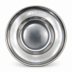 120 Pieces Stainless Steel Round Serving Plate with Wide Rim, 24 cm, 1 Piece
