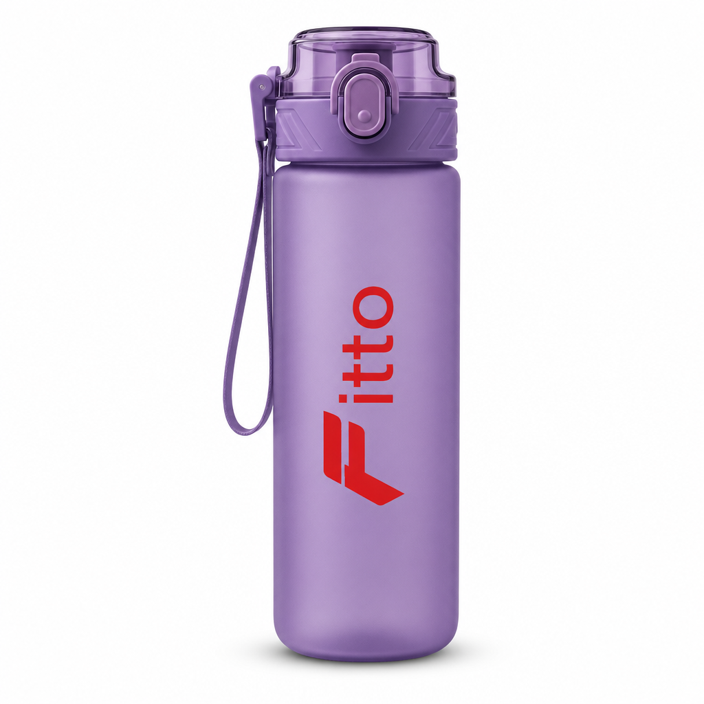 96 Pieces Sports Water Bottles 800ml with Carry Strap, Purple