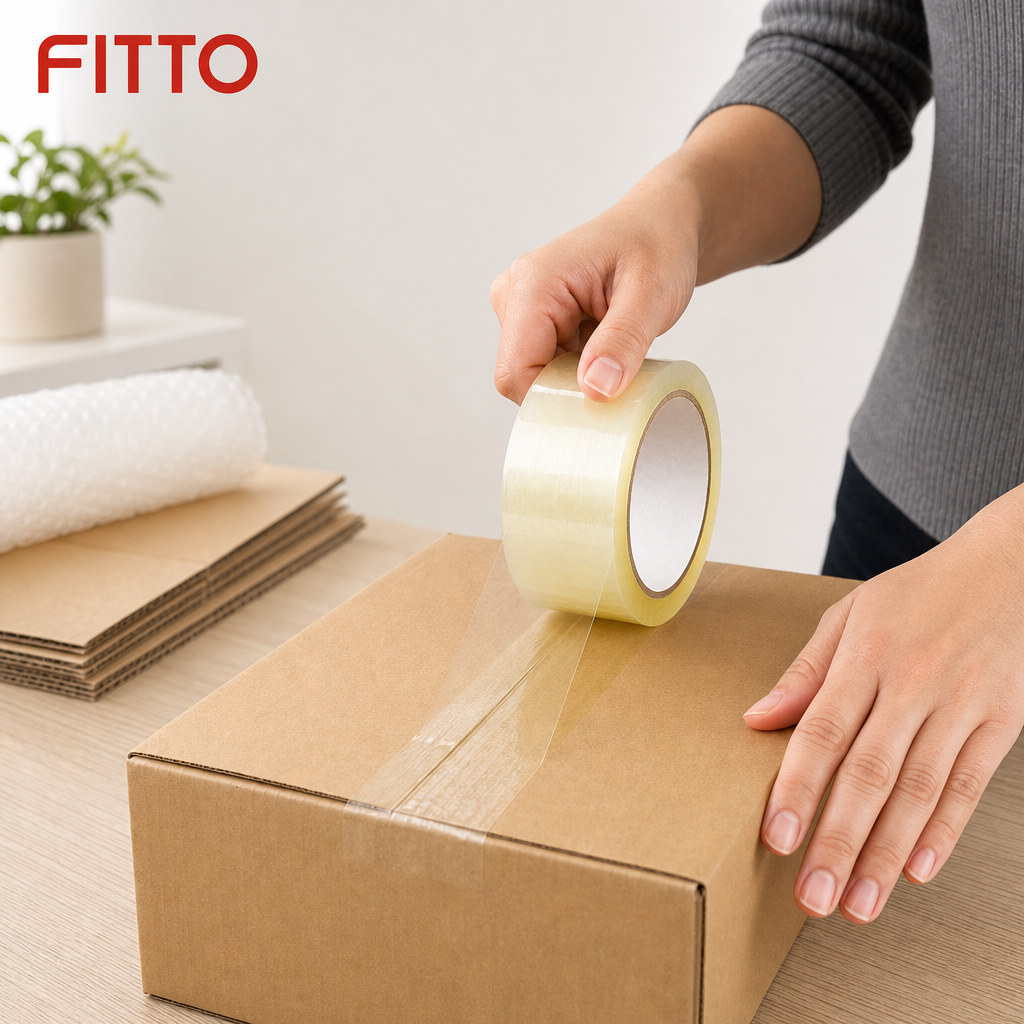 120 Pieces Crystal Clear Packing Tape, 48 mm x 100 yd, Adhesive Roll for Parcel Sealing and Moving Boxes