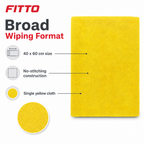 120 Pieces Microfiber Cleaning Cloth, No Stitching, 40 x 60 cm, Yellow