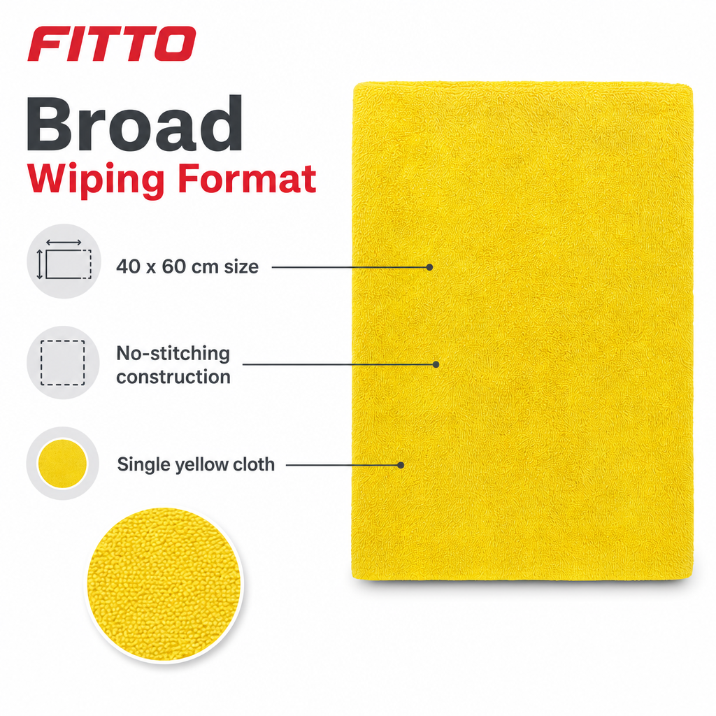 120 Pieces Microfiber Cleaning Cloth, No Stitching, 40 x 60 cm, Yellow