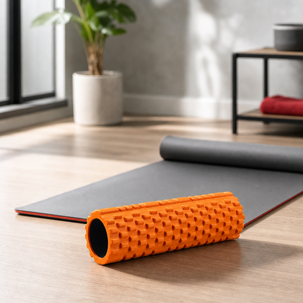 72 Pieces Textured Foam Yoga Roller, 45 cm, Orange