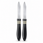 120 Pieces Kitchen Knives Set, 3 Inch, Plastic Handle, Black and Silver, 2 Pieces