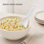 144 Pieces Melamine Serving Spoon, 21 cm, White, 1 Piece