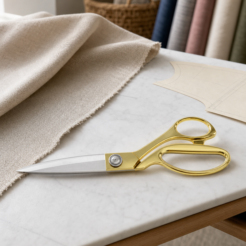 96 Pieces Tailor Scissors, 10.5 Inch 26.5 cm, Gold and Silver Finish, 1 Piece