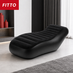 48 Pieces Inflatable Sofas Lounge Chair, Black, 180 x 140 x 85 cm, Single-Size Seating, 1 Unit