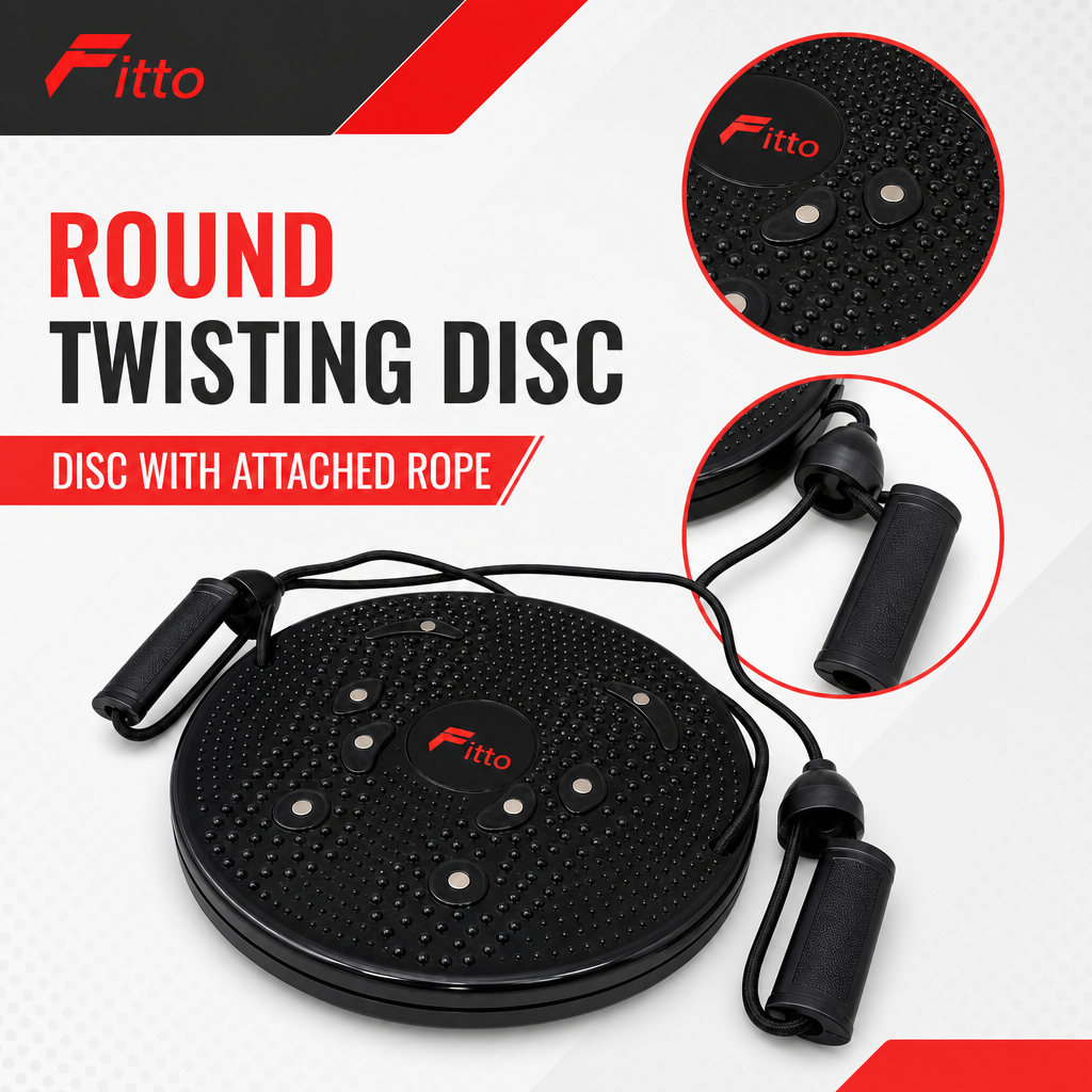 96 Pieces Twister Waist Disc with Exercise Rope, Round Core Training Board, Black, 30 cm