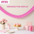 240 Pieces Pink Solid Colour Paper Garland, 4 m x 16 cm, 1 Piece Party Decorations