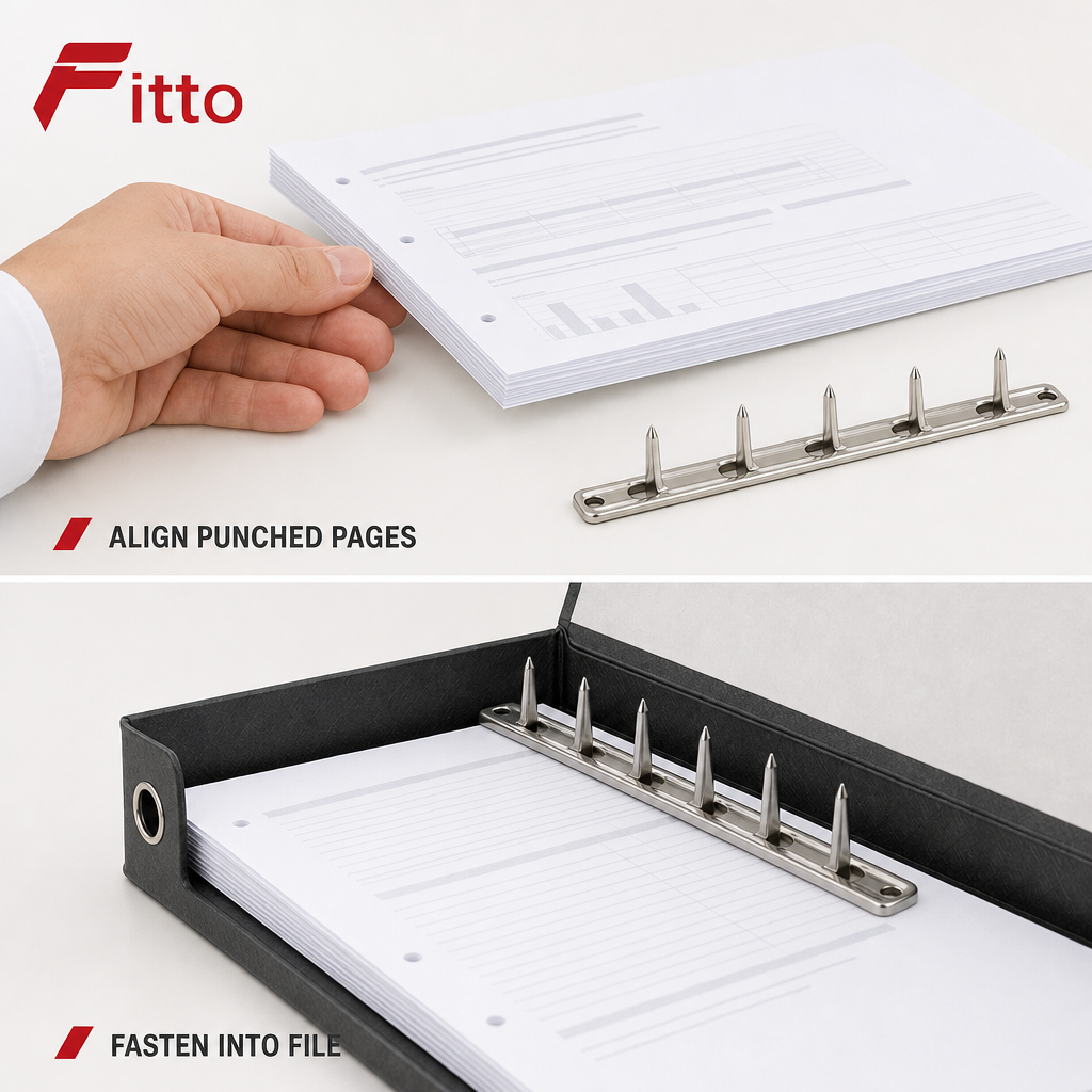 144 Pieces Metal File Fasteners, 8 cm, 50 Sets
