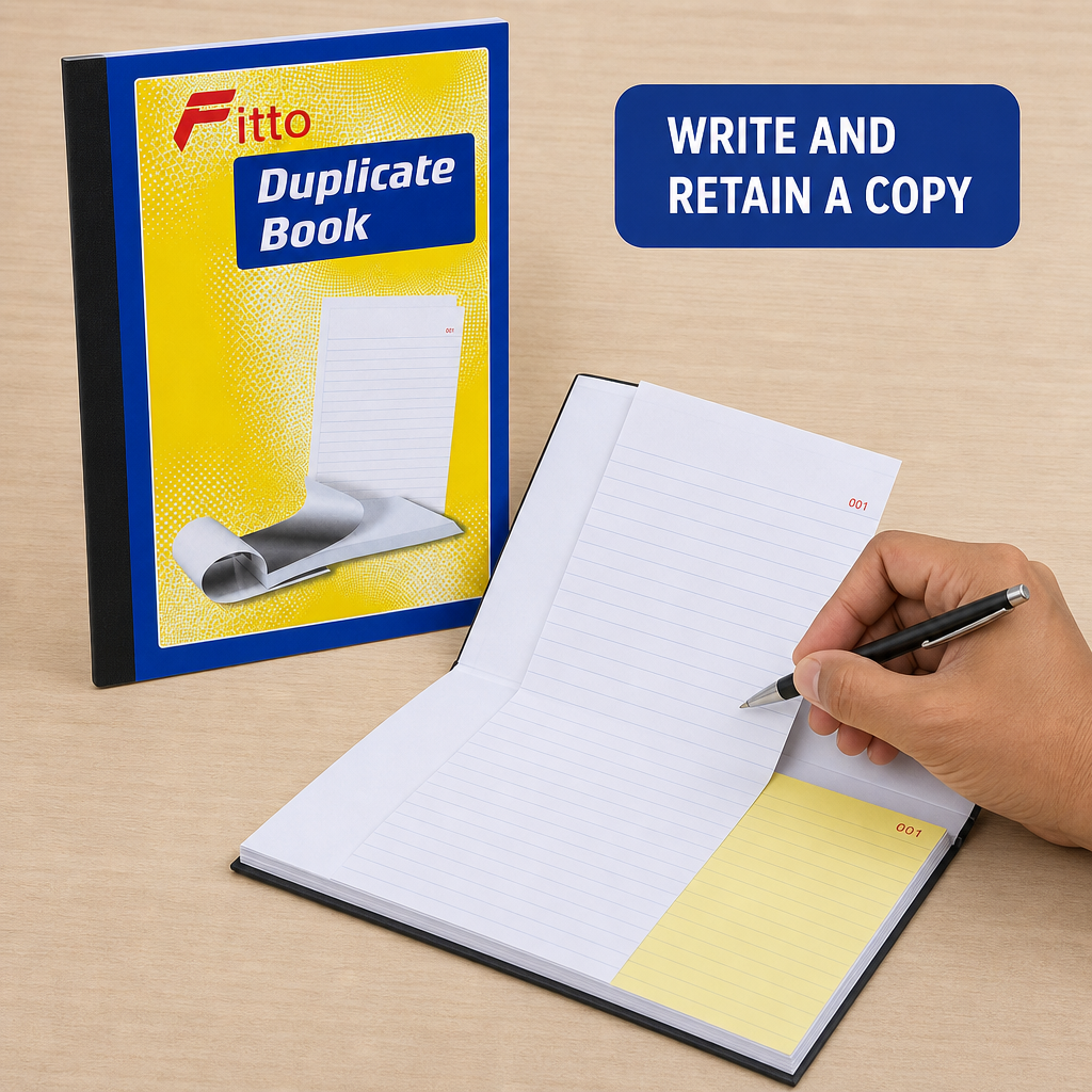 120 Pieces A5 Carbon Duplicate Book, 145 × 210 mm, 100 Duplicate Sets, Blue and Yellow Cover, 1 Piece