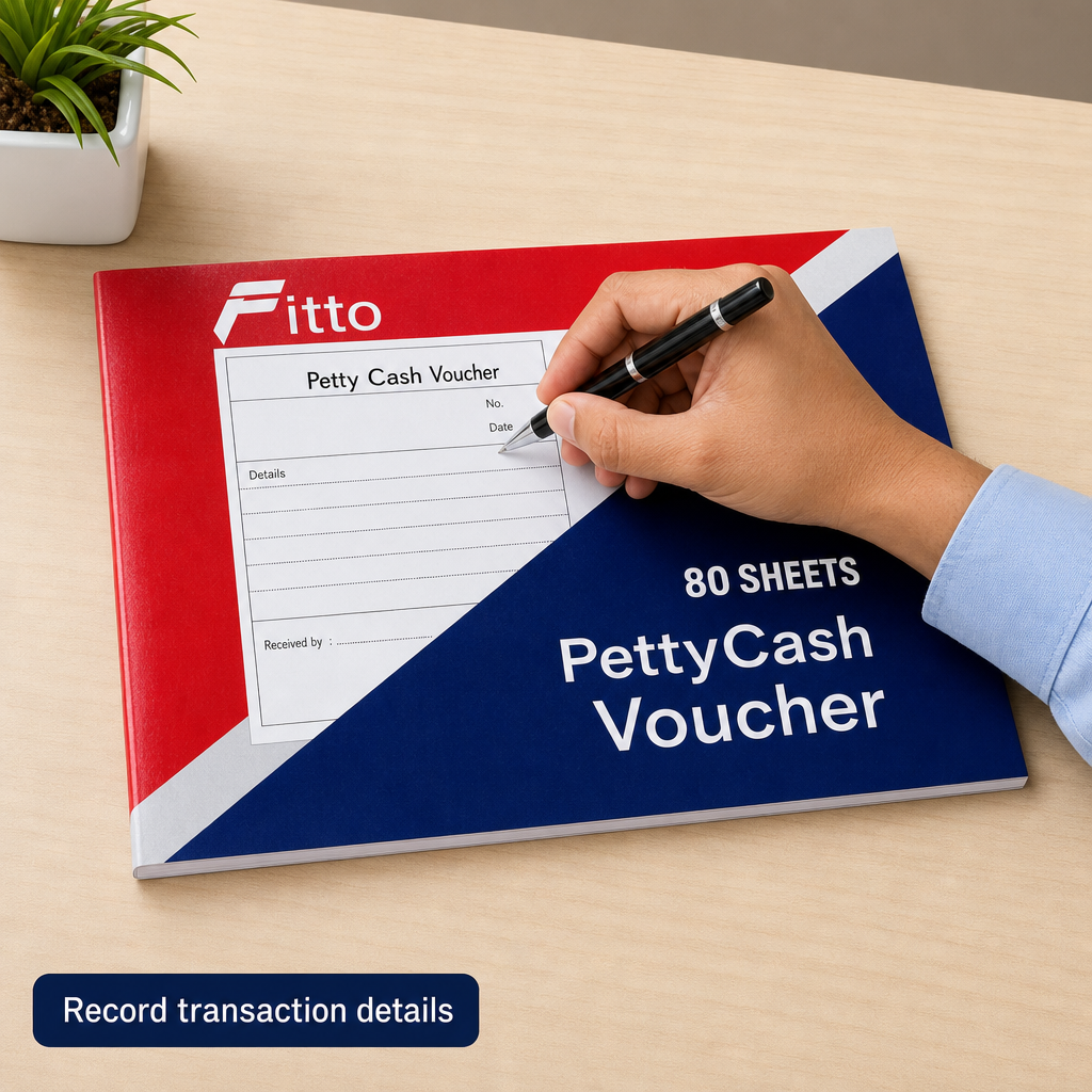 240 Pieces Petty Cash Voucher Books, A5, 145 x 210 mm, 80 Sheets, 1 Piece