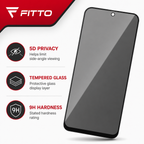 144 Pieces 5D Privacy Tempered Glass Screen Protectors, 9H Hardness for 15 Pro Max Model