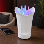 60 Pieces White LED Bluetooth Speaker with Water Dancing Light Effect, 1 Unit