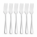 96 Pieces Stainless Steel Table Knife Sets, 6 Pieces, Silver Cutlery for Dining Tables and Everyday Meals