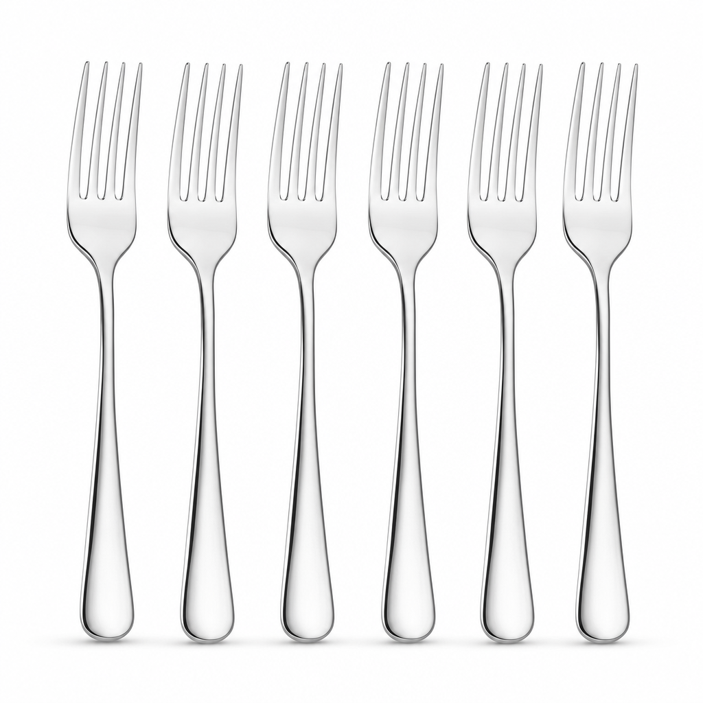 96 Pieces Stainless Steel Table Knife Sets, 6 Pieces, Silver Cutlery for Dining Tables and Everyday Meals