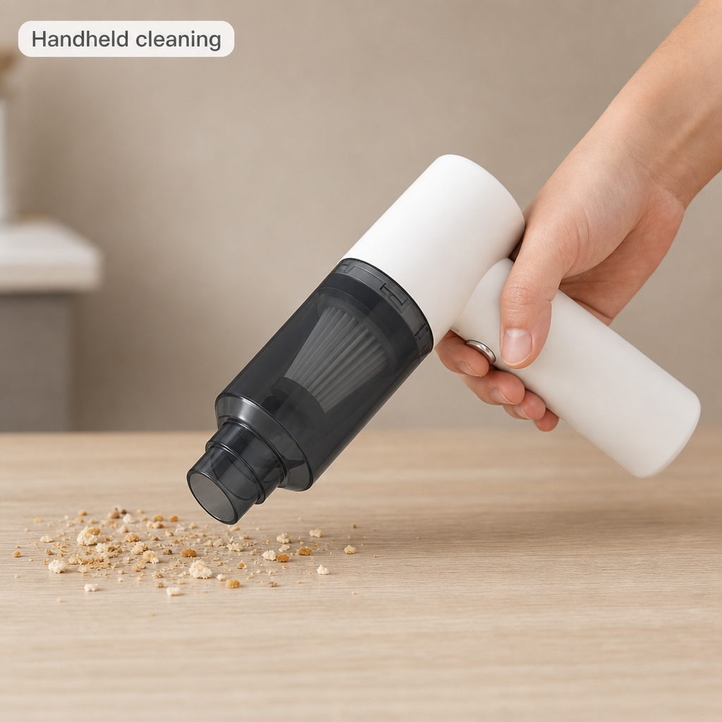 96 Pieces 2-in-1 Vacuum Cleaners, White and Black Handheld Portable Dust Cleaner, 1 Piece