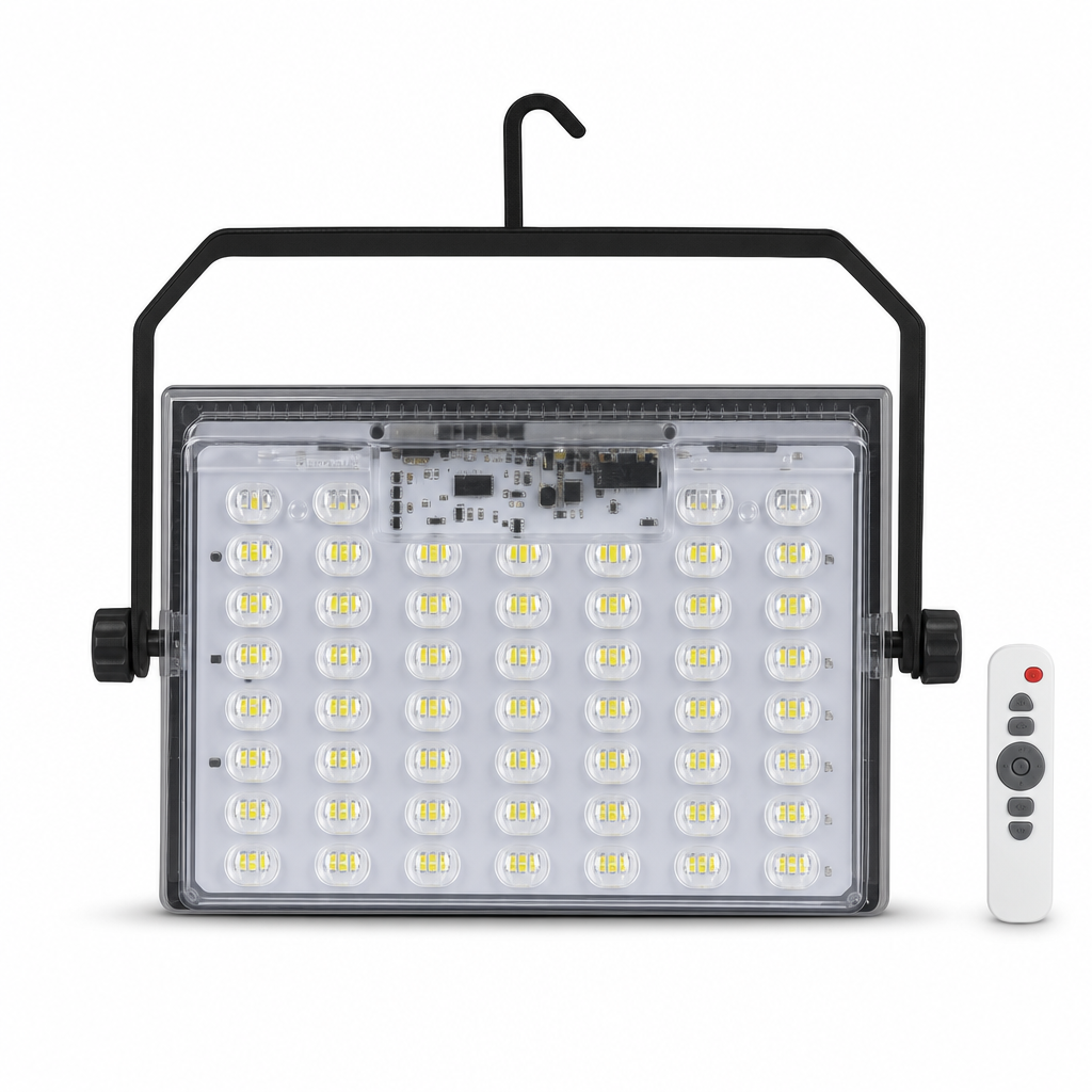 72 Pieces Solar LED Flood Light with Remote Control and Adjustable Bracket, 100 W, 1 Piece