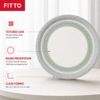 96 Pieces Round Woven Serving Trays, 40 cm, Shallow Profile, Design 2540